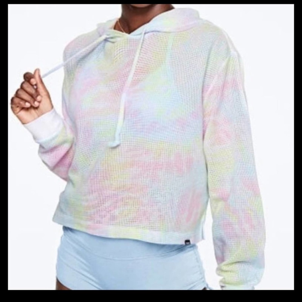 PINK Victoria's Secret Tie Dye Mesh Hoodie Size Small - Picture 7 of 7